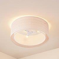Lindby Soula ceiling light, 60 cm, beige, plastic, E27
