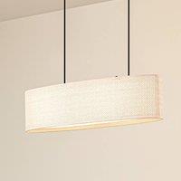 Lindby Soula pendant light, 78 cm, beige, plastic, E27