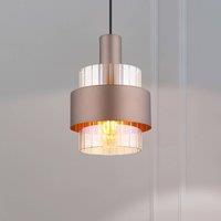 Globo Milley hanging light, 19 cm, bronze-coloured, metal