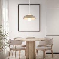 Globo Lowe hanging light, sand-coloured matt, 38 cm, metal