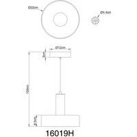 Globo LED hanging light Grant, 22 cm, smoke grey, glass
