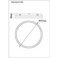 Globo Della LED ceiling lamp, 40 cm, dark grey, metal