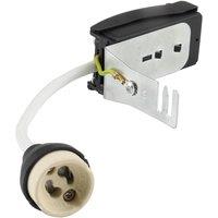 Deko-Light GU10 socket with spacer, white, cable 10 cm max. 35 W