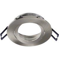 Deko-Light Samsola recessed ceiling light, brushed silver, 8 cm, metal