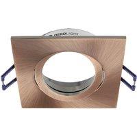 Deko-Light Samsola recessed ceiling light, copper-coloured, 9 x 9 cm, metal