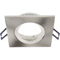 Deko-Light Samsola recessed ceiling light, brushed silver, 9 x 9 cm, metal
