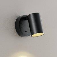 Deko-Light Wall spotlight CAN TILT, black, 10 cm metal switch GU10