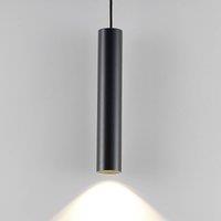Deko-Light CAN pendant light, black, height 35 cm, 6 cm, metal, GU10