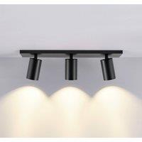 Deko-Light CAN TILT downlight, black, 48 x 9 cm, 3-bulb, metal GU10