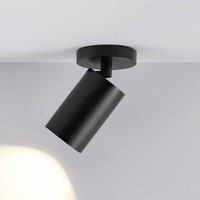 Deko-Light CAN TILT downlight, black, 8 cm, 1-bulb, metal GU10