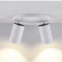 Deko-Light CAN TILT downlight, white, 20 cm, 2-bulb, metal, GU10