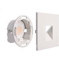 Deko-Light LED recessed wall lamp SET Alwaid, white 8 x 8 cm, level 2,700 K