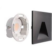 Deko-Light LED recessed wall lamp SET Alwaid black 8x8 cm angle 2,700 K