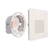 Deko-Light LED recessed wall lamp SET Alwaid, frosted glass, 8 x 8 cm, 2,700 K