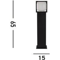 Searchlight Athens LED path light, IP54, black, height 65 cm, metal