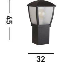 Searchlight Seattle pillar light, IP44, black, height 45 cm, metal