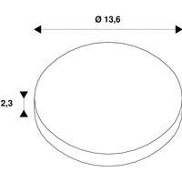 SLV Dekoring Light Eye 150, matt white, 14 cm, metal