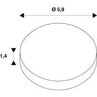 SLV Dekoring Light Eye 90, matt black, 6 cm, metal