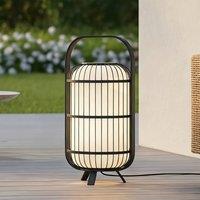 Lucande Basket patio light, black, 64 cm, IP44