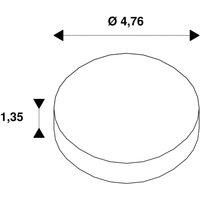 SLV Noblo decorative ring, grey, 5 cm, plastic