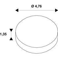 SLV decorative ring Noblo, white, 5 cm, plastic
