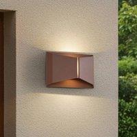 Lindby LED outdoor wall light Anlira, brown, up and down, IP65