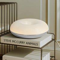 Lindby LED table/wall lamp Fjora, white/chrome, 30 cm, dimmable