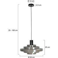 Steinhauer Halo Cirque pendant light, grey, metal, 50 cm, E27
