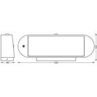 OSRAM LED wall lamp ENDURA STYLE SOLAR OVAL 34 cm 830