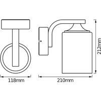 OSRAM ENDURA CLASSIC LANTERN CYLINDER outdoor wall lamp, black