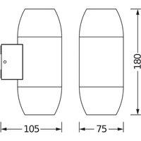 OSRAM ENDURA CLASSIC CANNON anthracite up/down outdoor wall lamp
