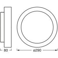 OSRAM ORBIS MADRID ceiling lamp, black, 29 cm metal/glass