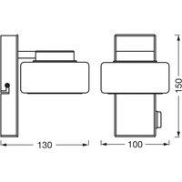 OSRAM ORBIS FLAME LED wall light, chrome, metal, IP44, CCT