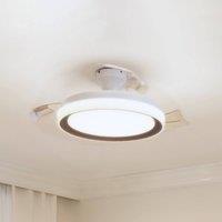 Philips LED ceiling fan Bliss, gold/white, quiet, CCT