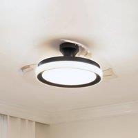Philips LED ceiling fan Bliss black/white, quiet, CCT