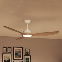 Philips LED fan Olas, 132 cm, brown/white, quiet