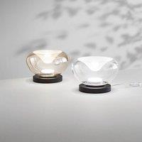 Fabas Luce LED table lamp Brena, clear, glass, CCT, dimmable