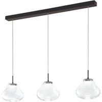 Fabas Luce LED pendant light Deva, 3-bulb, 115 cm, clear, CCT, dimmable