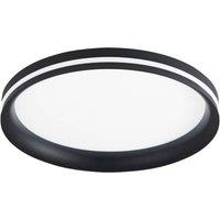 Fabas Luce Isy LED ceiling lamp, black, 35 cm, metal, CCT, dimmable