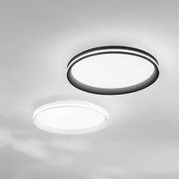 Fabas Luce Isy LED ceiling lamp, black, 45 cm, metal, CCT, dimmable