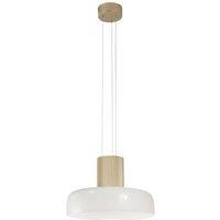 Fabas Luce LED pendant light Lunar, white/gold, glass, CCT, dimmable