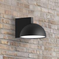 Lucande LED outdoor wall lamp KIRI, metal, matt black, IP44