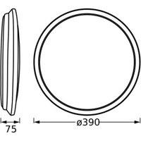 OSRAM ORBIS DUBLIN LED ceiling light, 39 cm, silver metal