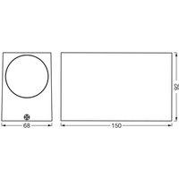 OSRAM ENDURA CLASSIC SQUARE outdoor wall lamp, black, up/down