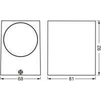 OSRAM ENDURA CLASSIC SQUARE black down outdoor wall lamp IP44