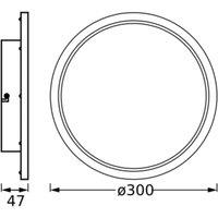 OSRAM LED ceiling light BATHROOM, chrome, 30 cm, IP44, CCT