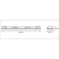 OSRAM SUBMARINE damp-proof lamp, 65 cm, 2 x 7 W G13 LED IP65