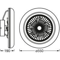 OSRAM SMART+ WiFi LED ceiling fan ROUND white quiet 55cm