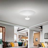 Fabas Luce LED ceiling lamp Yuko, white, metal, 23 cm high, dimmable