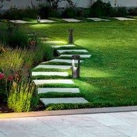 Fabas Luce Teo LED pedestal light, 30 cm high, black, metal, IP65